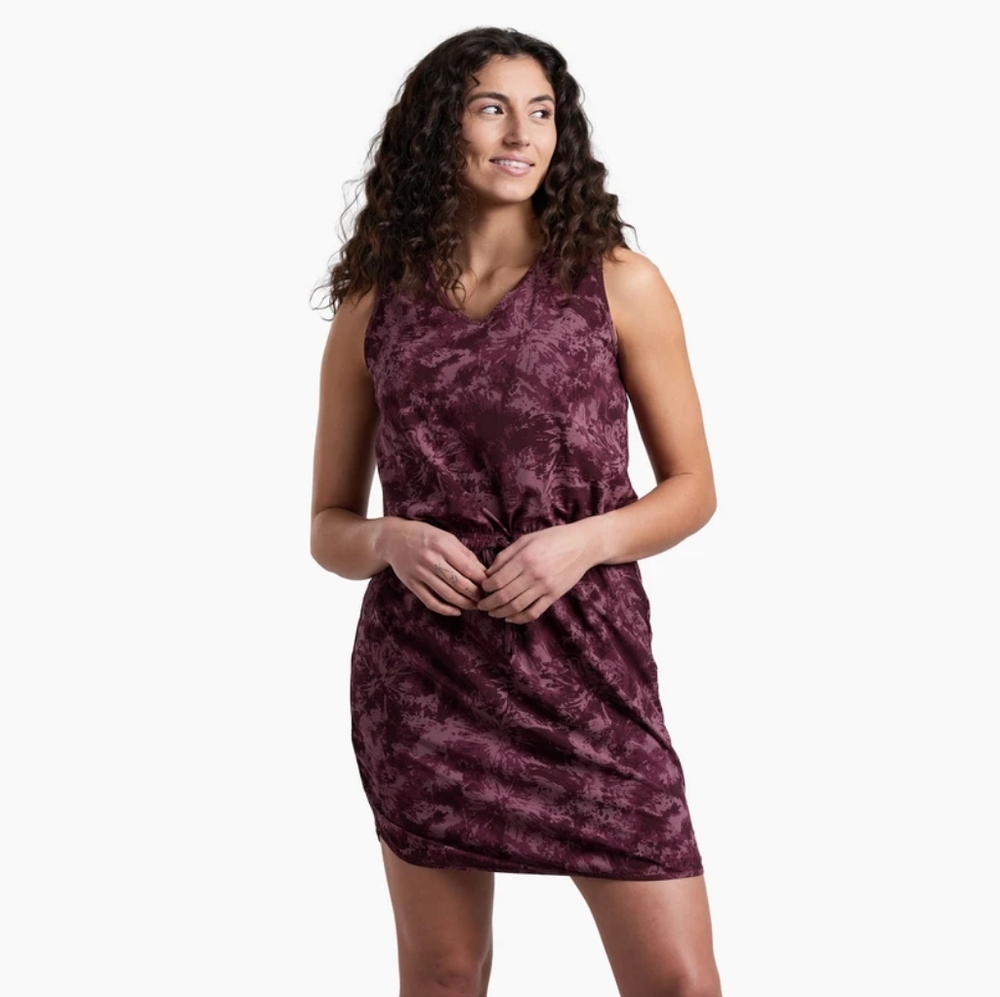Kuhl Women's Dress in Burgundy Floral